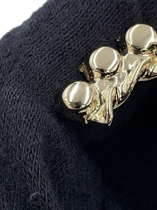 Chanel Belt CC Logo Rhinestone Leather 75 Black main image 9